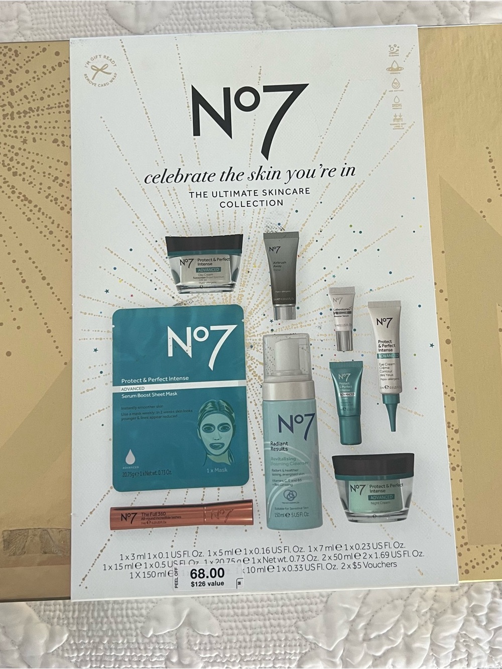 No7 THE ULTIMATE SKINCARE COLLECTION GIFT SET PROTECT & PERFECT BUNDLE Open Box
